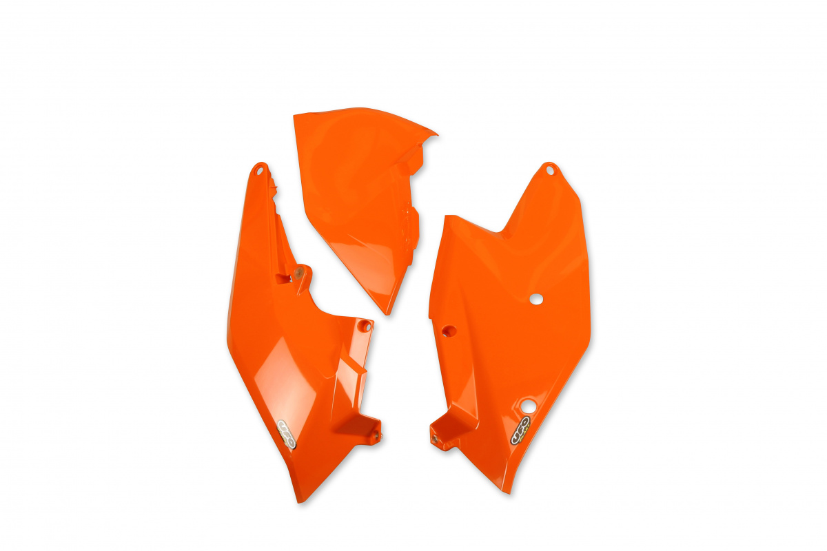 Side Panels orange for Ktm SX 250/XC 250 - SX 125/XC 125 - EXC 125/XC W125 - SX 150 - EXC 150/XC W150 / XC W150TPI - EXC 250....