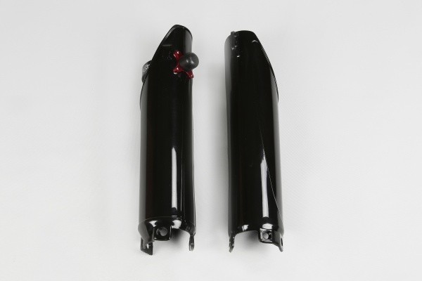 Fork Slider Protector + Quick Starter black for Honda CR 125 - CR 250 - CRF 250R - CRF 450R - REPLICA PLASTICS - HO04610-001 ...