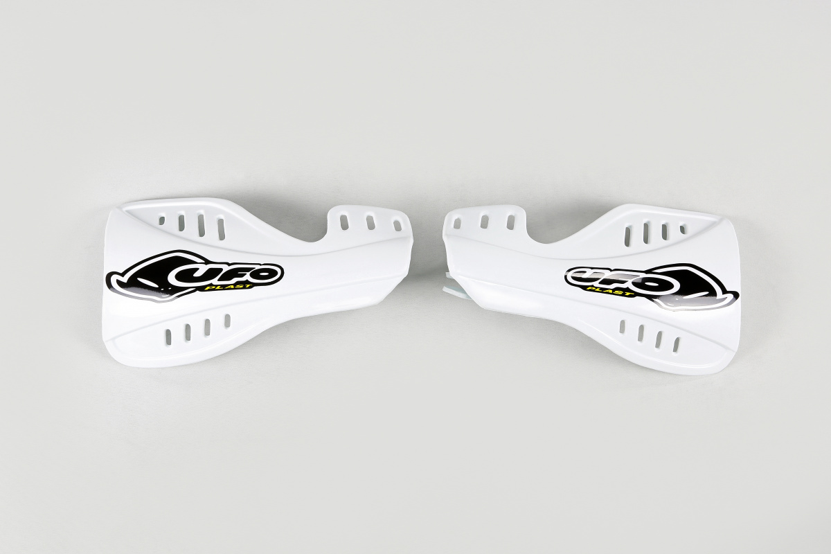 Handguards white for Honda CR 125 (2004-07) - CR 250 (2004-07) - REPLICA PLASTICS - HO03637-041 - Ufo Plast