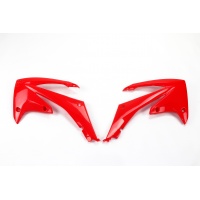 Radiator Covers red for Honda CRF 250R (2010-13) - CRF 450R (2009-12) - REPLICA PLASTICS - HO04637-070 - Ufo Plast