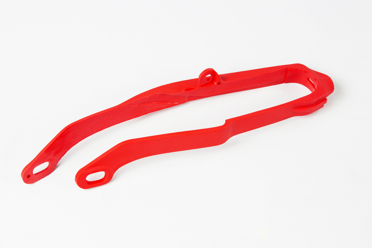 Swingarm Chain Slider red for Honda CRF 250X - CRF 450X - CR 125 - CR 250 - CRF 250R - CRF 450R - REPLICA PLASTICS - HO03671-...