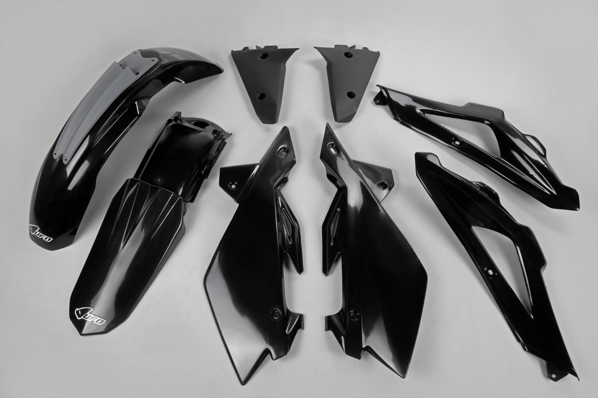 Plastic Kit black for Husqvarna TC 250 (2005-07) - TC 125 (2005-07) - REPLICA PLASTICS - HUKIT602-001 - Ufo Plast