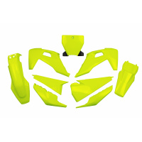 Plastic Kit neon yellow for Husqvarna TC 250 - TC 125 - FC 250 - FC 350 - FC 450 - REPLICA PLASTICS - HUKIT622-DFLU - Ufo Plast