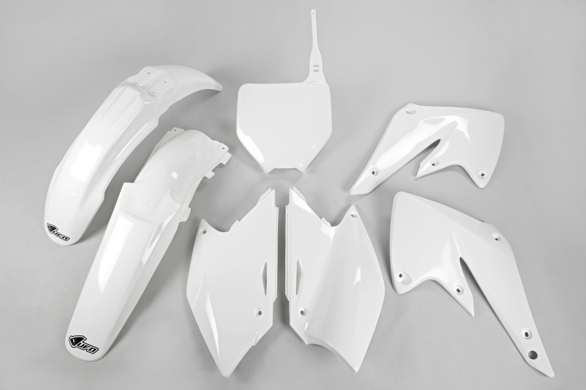 Plastic Kit white for Kawasaki KXF 250 (2004-05) - REPLICA PLASTICS - KAKIT203-047 - Ufo Plast