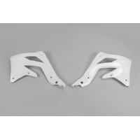 Radiator covers - white 047 - Kawasaki - REPLICA PLASTICS - KA04719-047 - UFO Plast