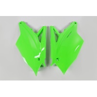 Side panels - neon green - Kawasaki - REPLICA PLASTICS - KA04737-AFLU - UFO Plast