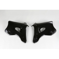 Radiator covers - black - Kawasaki - REPLICA PLASTICS - KA02768-001 - UFO Plast