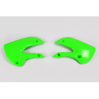 Radiator Covers green for Kawasaki KX 65 (2001-25) - KLX 110 (2001-09) - REPLICA PLASTICS - KA03733-026 - Ufo Plast