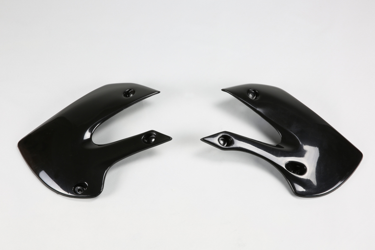 Radiator covers - black - Kawasaki - REPLICA PLASTICS - KA03733-001 - UFO Plast