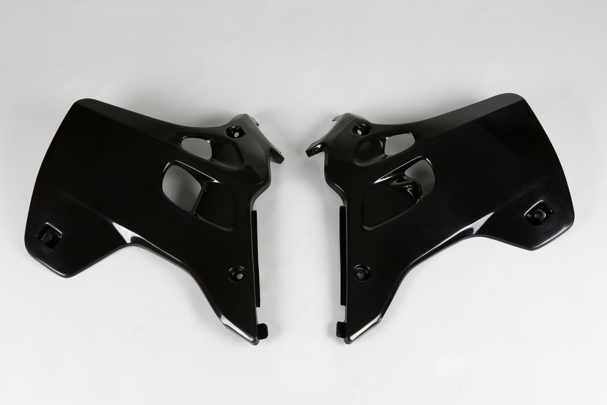 Radiator Covers black for Kawasaki KX 125 (1992-93) - KX 250 (1992-93) - REPLICA PLASTICS - KA02744-001 - Ufo Plast