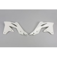 Radiator covers - white 047 - Kawasaki - REPLICA PLASTICS - KA04725-047 - UFO Plast