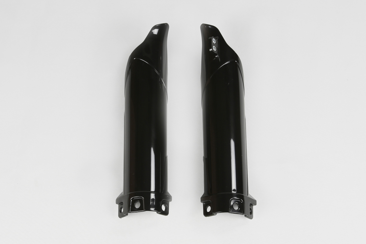 Fork Slider Protectors black for Kawasaki KX 85 (2014-25) - KX 100 (2014-21) - KX 112 (2022-25) - REPLICA PLASTICS - KA04731-...