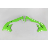 Radiator covers - green - Kawasaki - REPLICA PLASTICS - KA04736-026 - UFO Plast