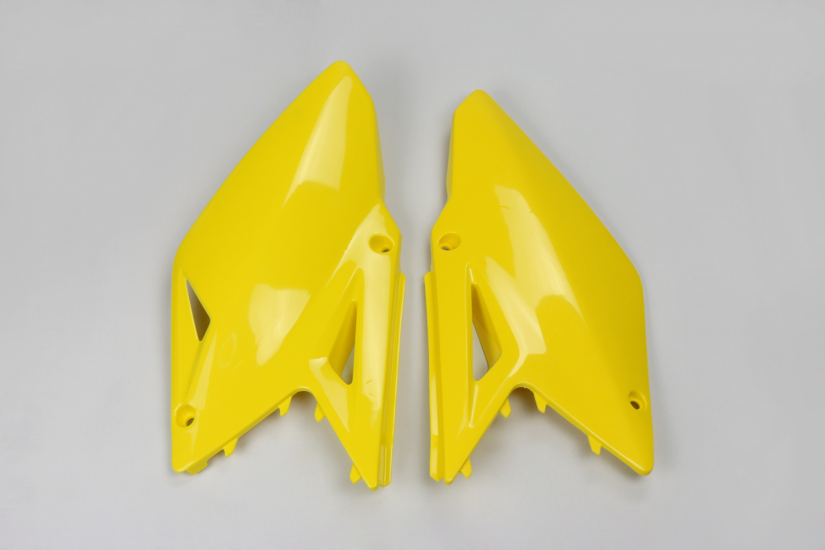 Side Panels yellow for Suzuki RMZ 450 (2008-17) - REPLICA PLASTICS - SU04918-102 - Ufo Plast