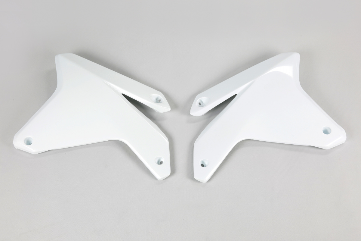 Radiator Covers white for Suzuki RMZ 450 (2005-06) - REPLICA PLASTICS - SU03911-041 - Ufo Plast