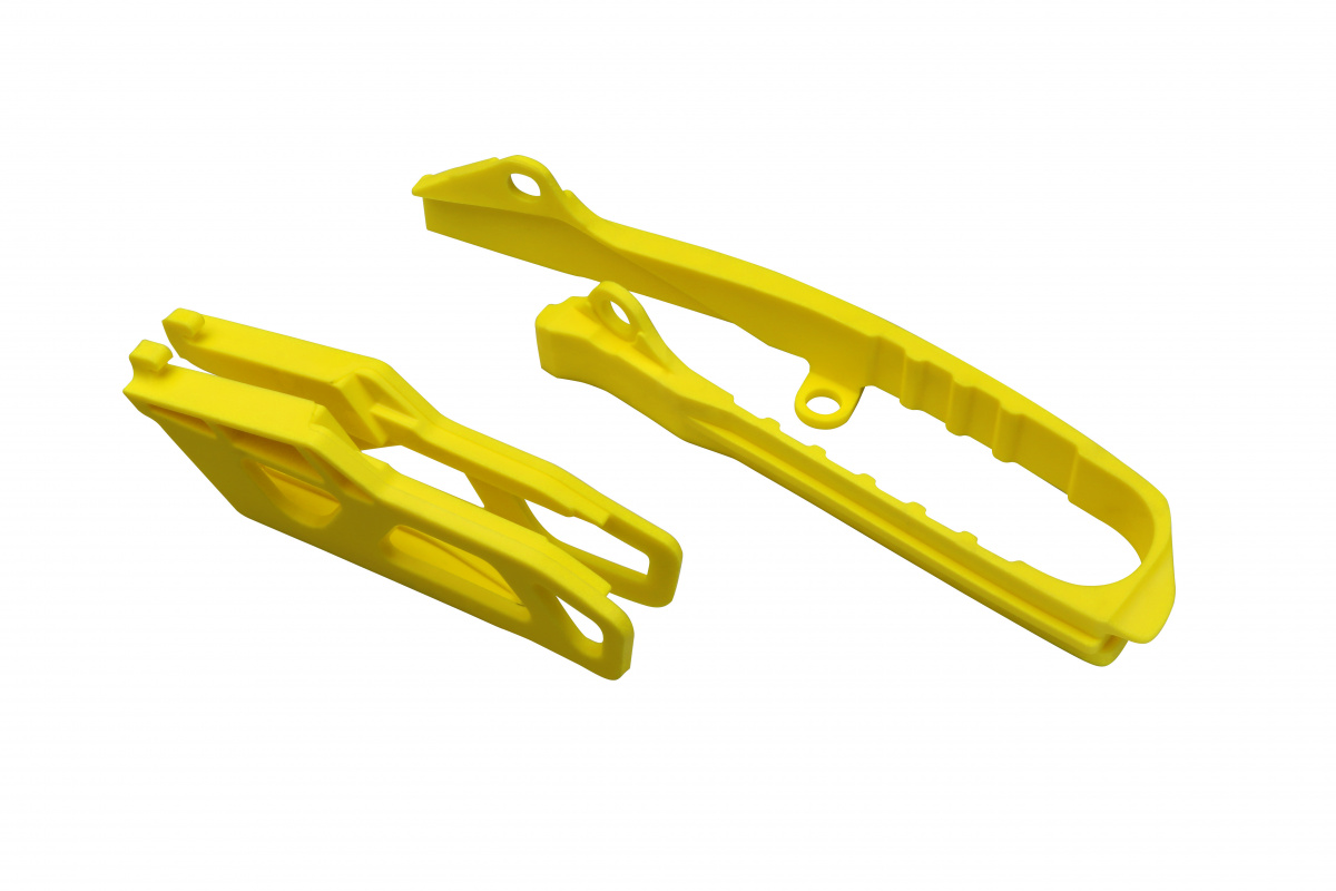 Chain guide+swingarm chain slider - yellow 102 - Suzuki - REPLICA PLASTICS - SU04946-102 - UFO Plast