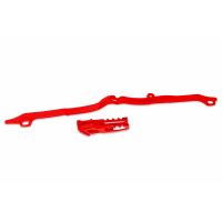 Chain Guide + Swingarm Chain Slider red for Honda CRF 250R (2010-13) - CRF 450R (2009-12) - REPLICA PLASTICS - HO04645-070 - ...