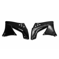 Radiator covers - black - Kawasaki - REPLICA PLASTICS - KA03799-001 - UFO Plast