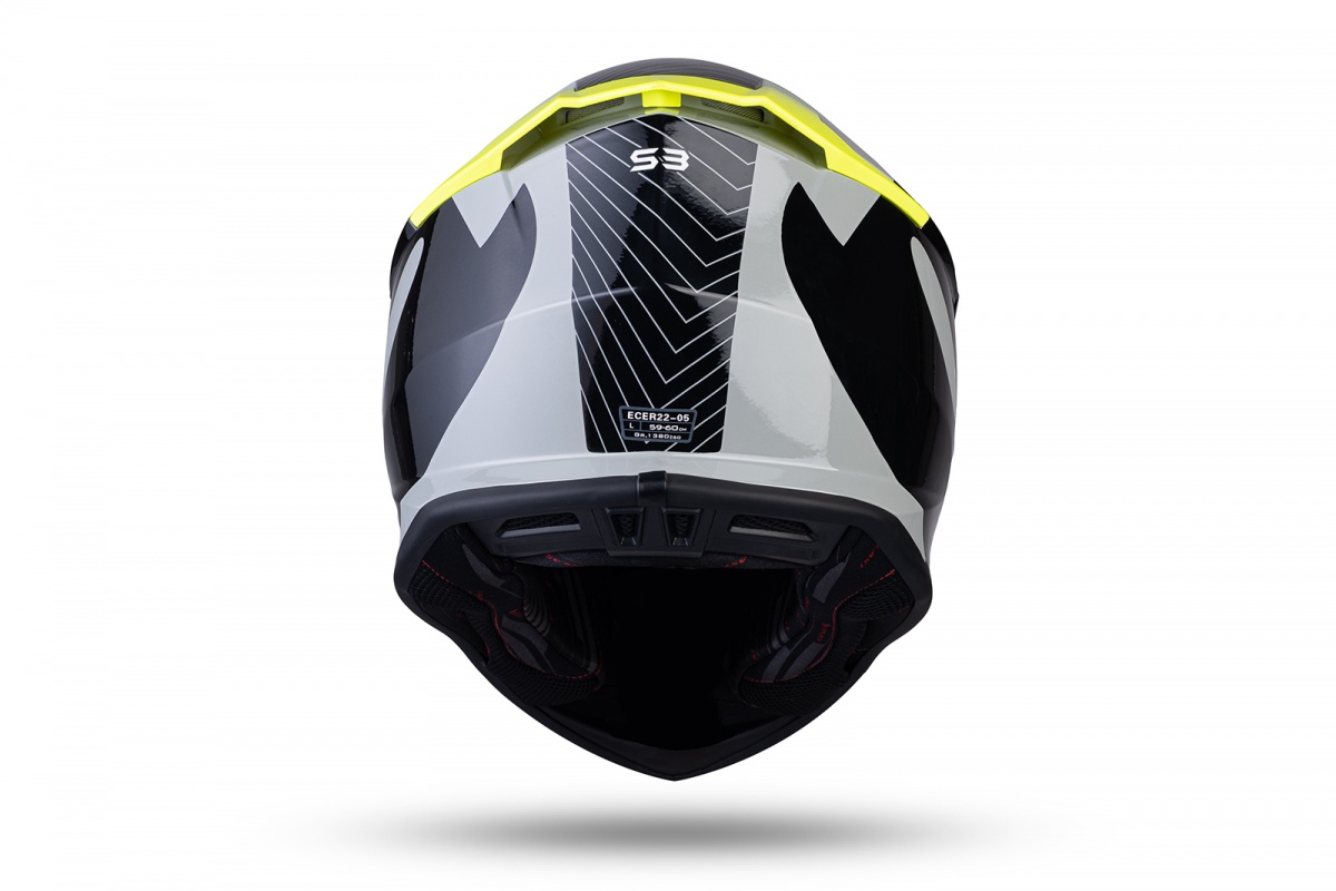 Motocross Intrepid helmet black and neon yellow - PROTECTION - HE155 - UFO Plast