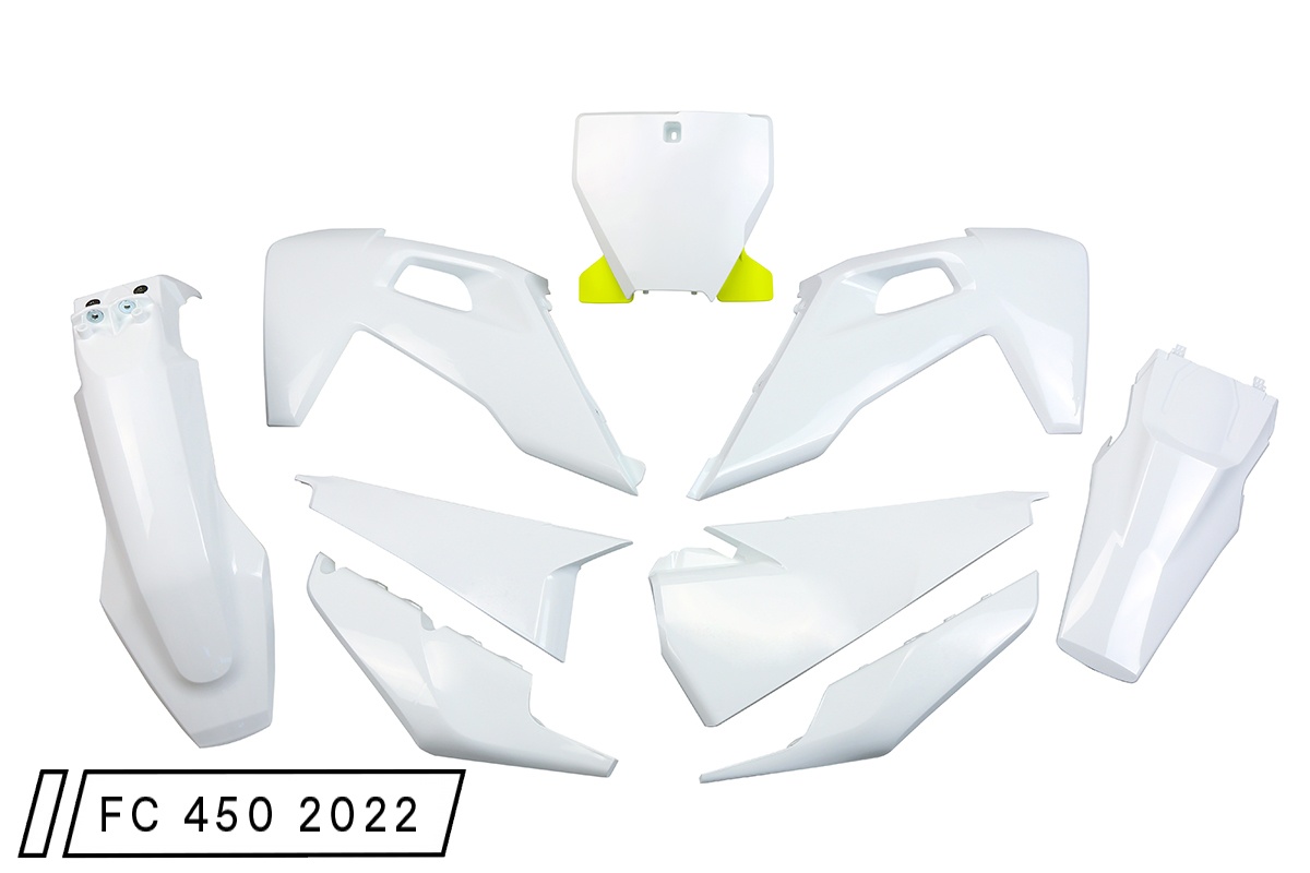 Plastic Kit OEM Color 19 for Husqvarna TC 250 - TC 125 - FC 250 - FC 350 - FC 450 - REPLICA PLASTICS - HUKIT622-999 - Ufo Plast