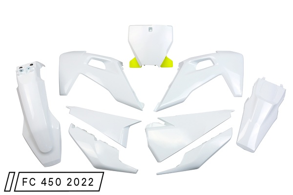 Plastic Kit OEM Color 19 for Husqvarna TC 250 - TC 125 - FC 250 - FC 350 - FC 450 - REPLICA PLASTICS - HUKIT622-999 - Ufo Plast