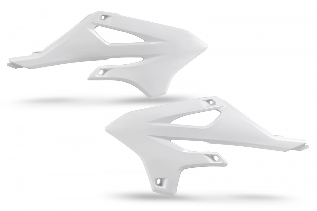 Radiator covers - white - Yamaha - REPLICA PLASTICS - YA04882-046 - UFO Plast