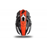 Motocross helmet Echus black, orange and white matt - NEW PRODUCTS - HE171 - UFO Plast