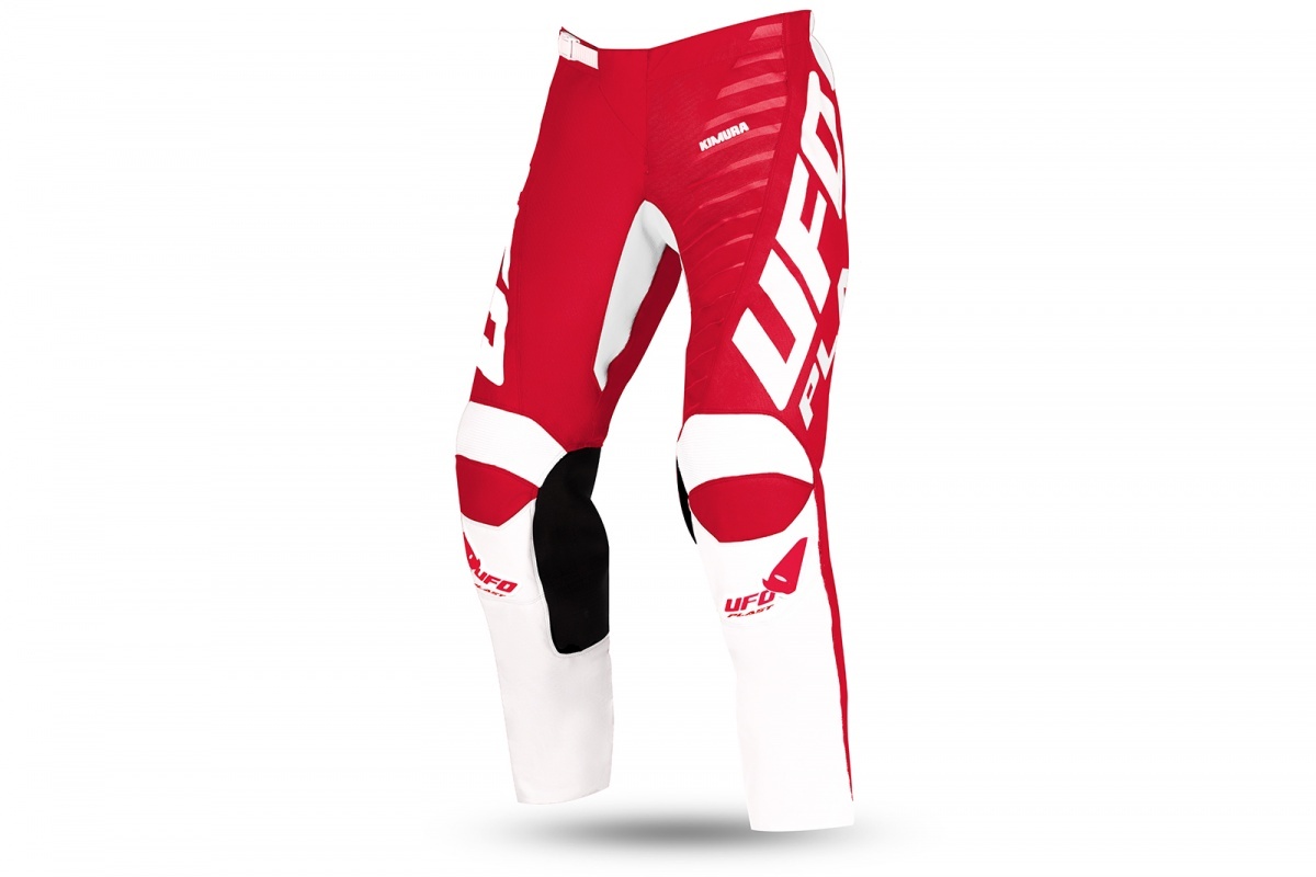 MOTOCROSS KIMURA PANTS FOR KIDS WHITE AND RED - KIDS - PI04495-B - UFO Plast