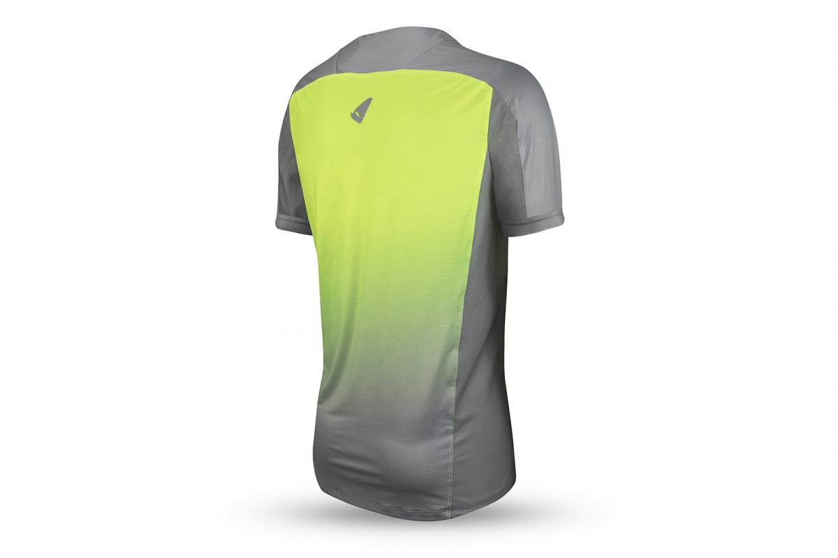 Mountain bike jersey Terrain SV1 short sleeves jersey grey and neon yellow - Home - JE05002-ED - UFO Plast