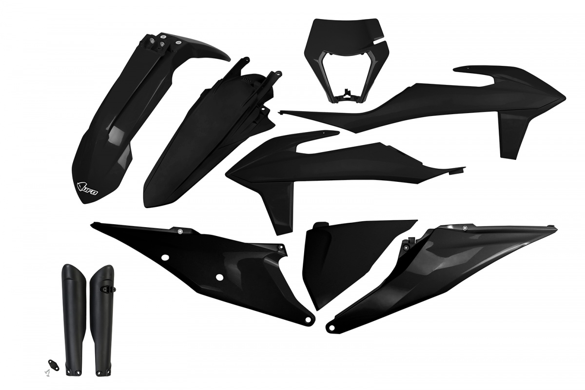 Full Plastic Kit black for Ktm EXC 125/XC W125 - EXC 150/XC W150 / XC W150TPI - EXC 250/XC W250 - EXC-F 250/XCF W250 - EXC 3....