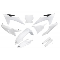 Full Plastic Kit white 20-25 compatible Ktm SX 250/XC 250 - SX 125/XC 125 - SX-F 350/XCF 350 - SX-F 450/XCF 450 - SX 300/XC ....