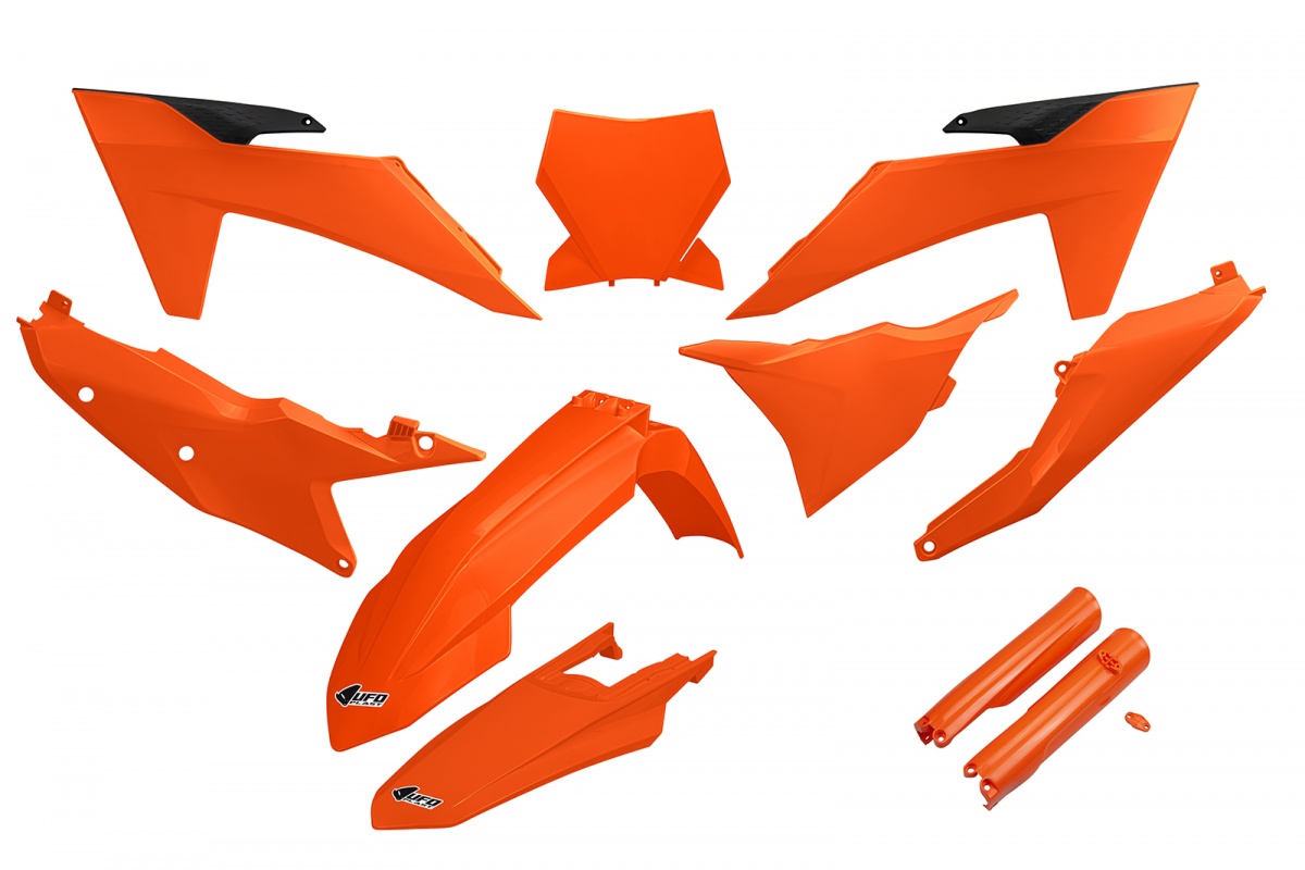 Full Plastic Kit orange compatible Ktm SX 250/XC 250 - SX 125/XC 125 - SX-F 350/XCF 350 - SX-F 450/XCF 450 - SX 300/XC 300 -....