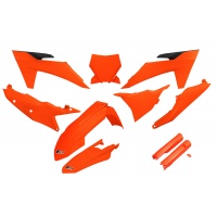 Full plastic kit compatible Ktm - neon orange - REPLICA PLASTICS - KTKIT529F-FFLU - UFO Plast