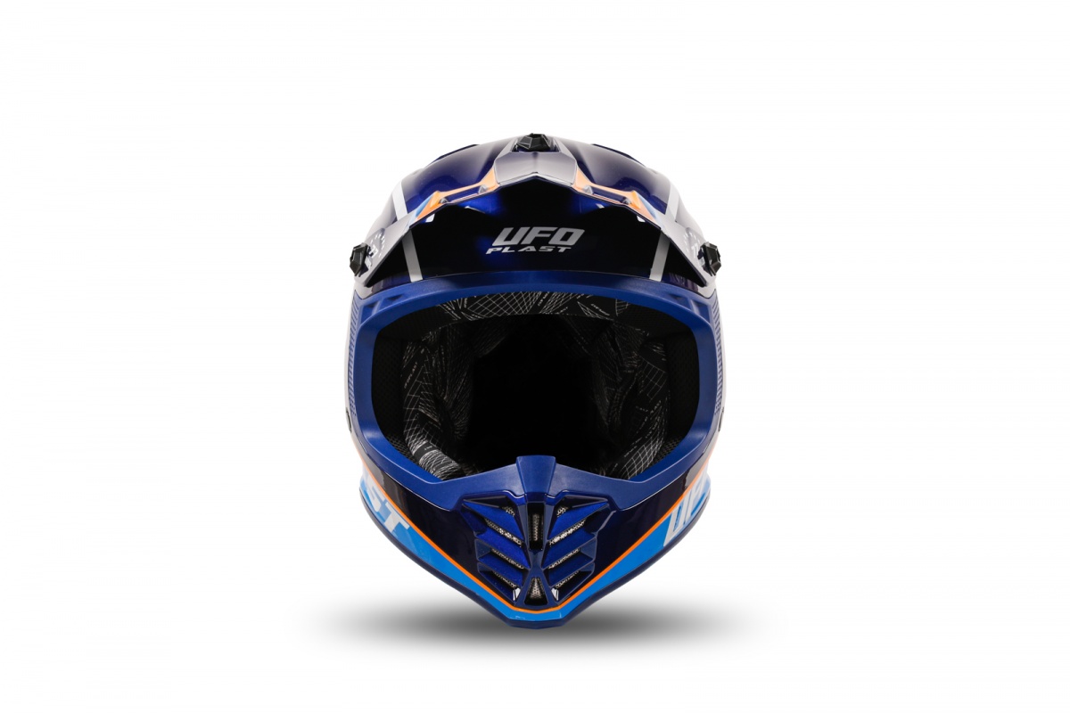 motocross Korey helmet for kids blue and orange - Helmets - HE13600-CF - UFO Plast