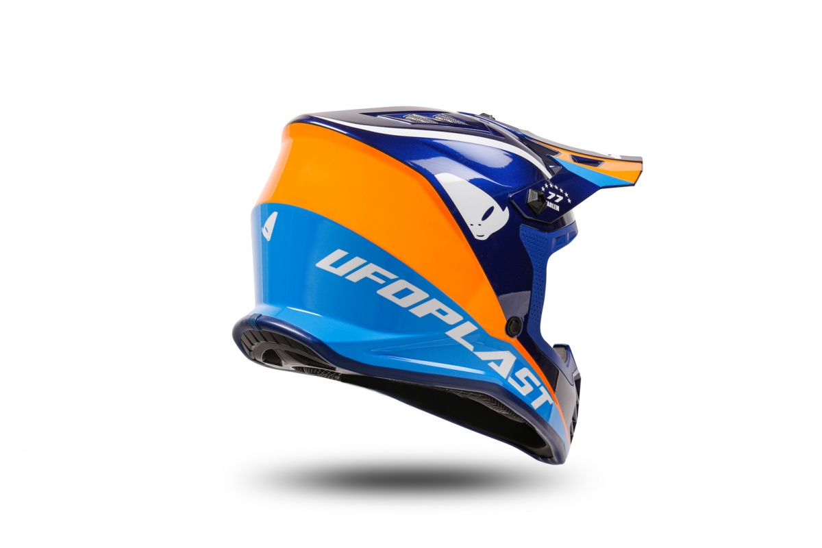 motocross Korey helmet for kids blue and orange - Helmets - HE13600-CF - UFO Plast