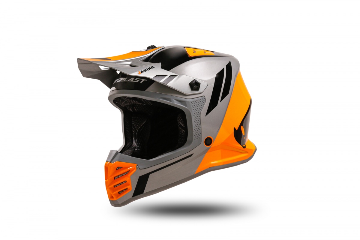 motocross Korey helmet for kids grey and orange - Helmets - HE13600-EF - UFO Plast