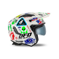 Sheratan cross jet helmet white